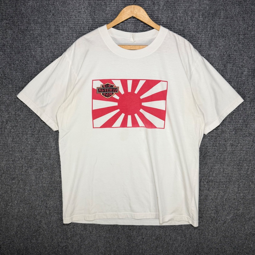 Vintage Harley Davidson Ryukyu Custom Cycles Okinawa Japan Rising Sun XL